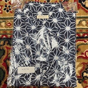 Gustin Navy and White Casual Button Down Shirt